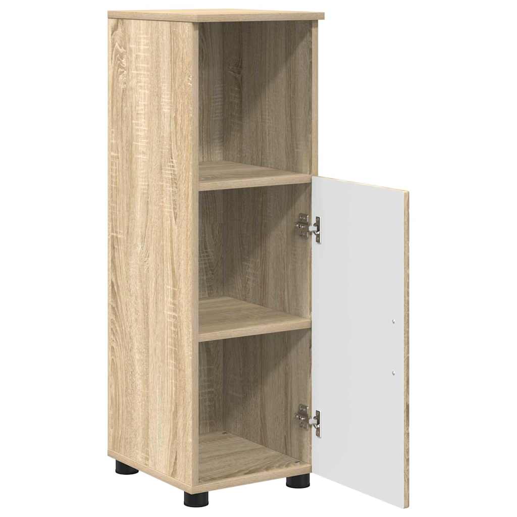 Badezimmermöbel-Set 3 pcs Sonoma-Eiche Sperrholz und Metall