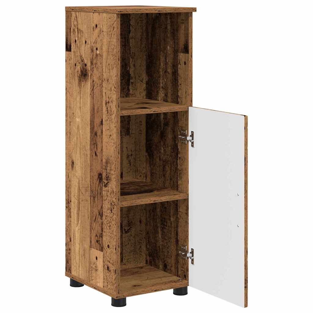 Badezimmermöbel-Set mit Tür 3 pcs Altholz Sperrholz und Metall