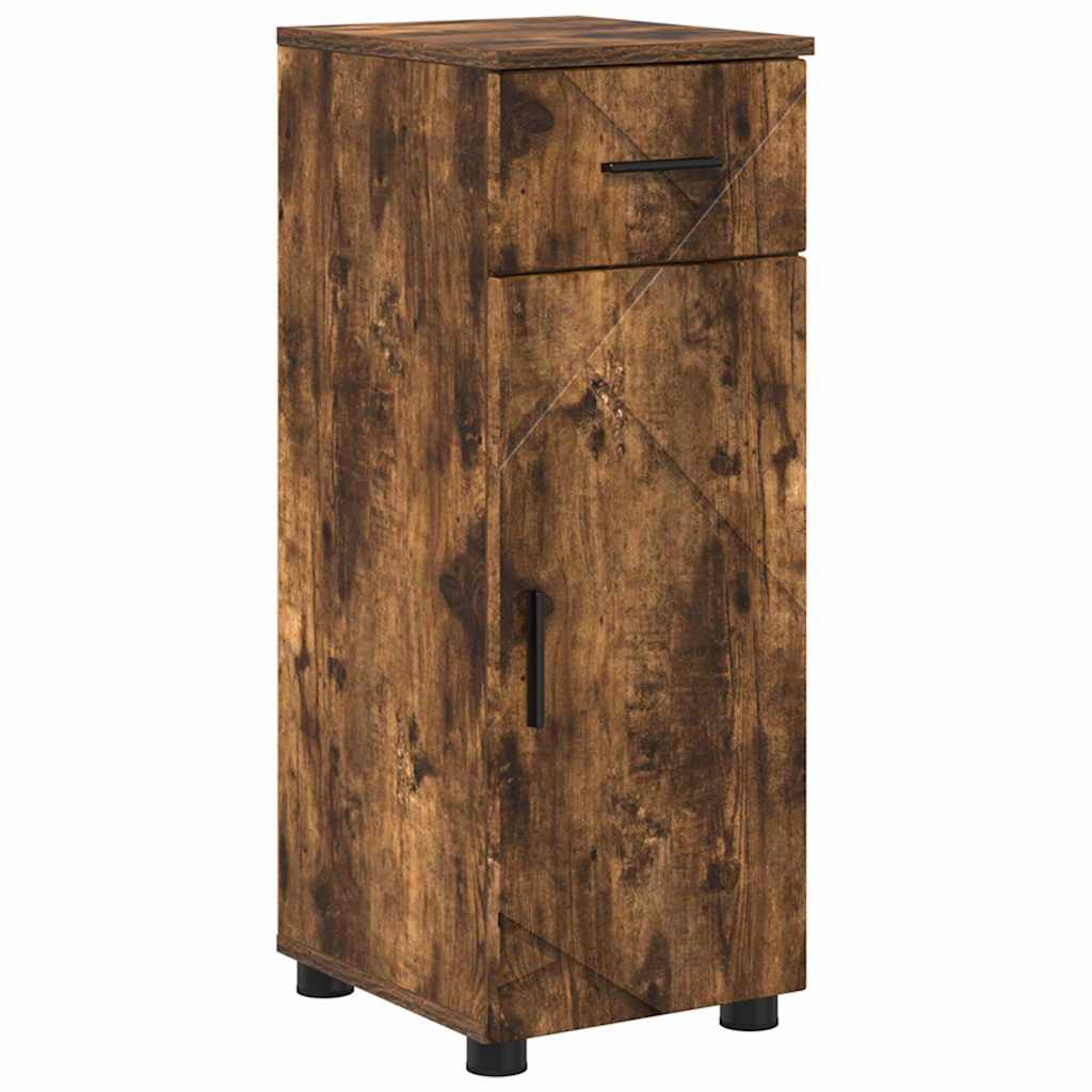 Badezimmermöbel-Set mit Schubladen 4 pcs Geräucherte Eiche