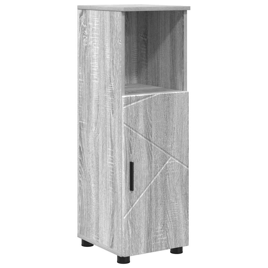 Badezimmermöbel-Set 5 pcs Graues Sonoma Sperrholz und Metall