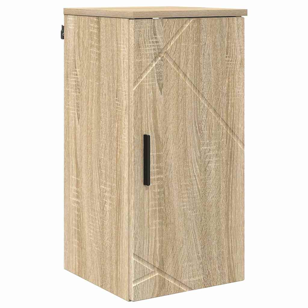 Badezimmermöbel-Set 5 pcs Sonoma-Eiche Sperrholz und Metall