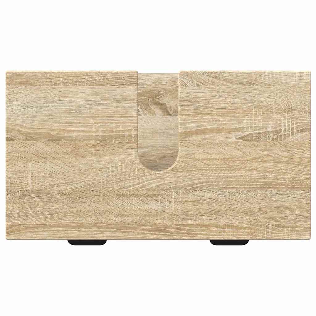 Badezimmermöbel-Set 2 pcs Sonoma-Eiche Sperrholz und Metall