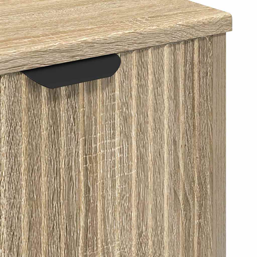 Badezimmermöbel Set mit Regal 3 pcs Sonoma-Eiche Holzwerkstoff