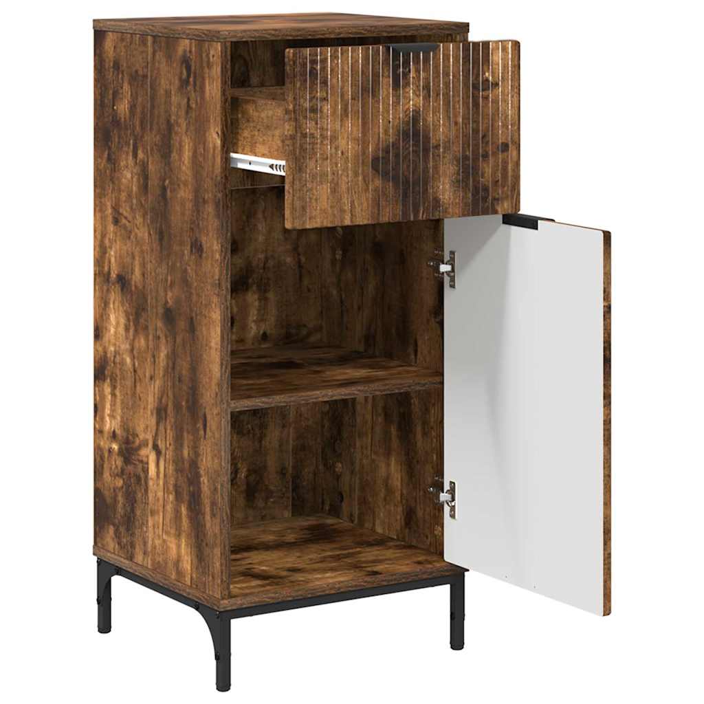 Badezimmermöbel-Set mit Schubladen 3 pcs Geräucherte Eiche