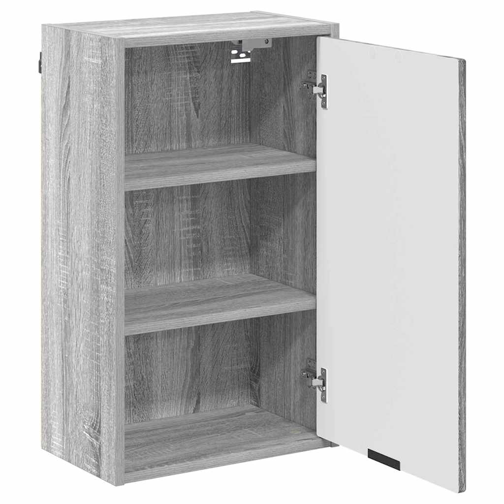 Badezimmermöbel Set mit Regal 3 pcs Grau Sonoma Holzwerkstoff