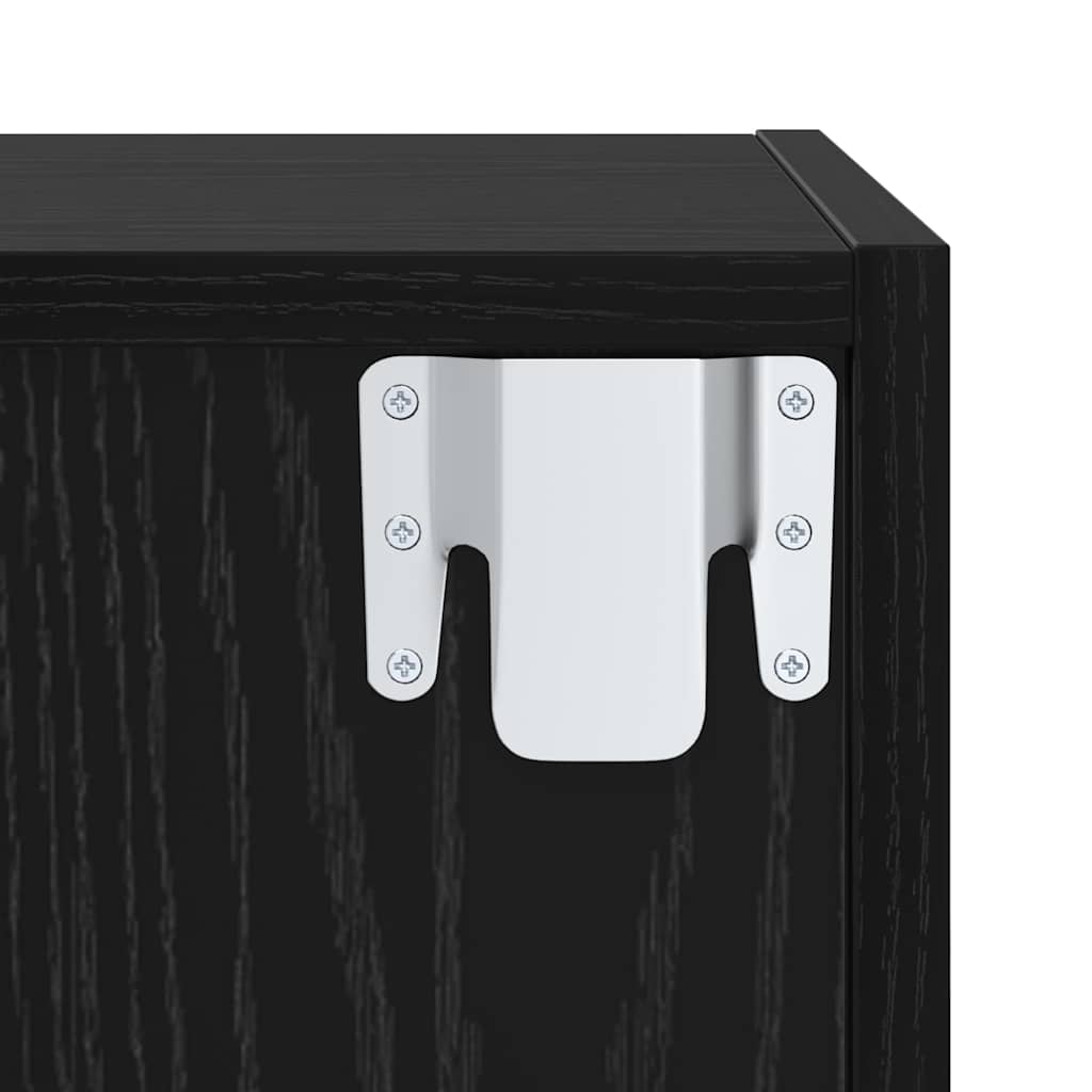 TV-Schrankset 3 pcs Schwarz Eichen-Optik Holzwerkstoff