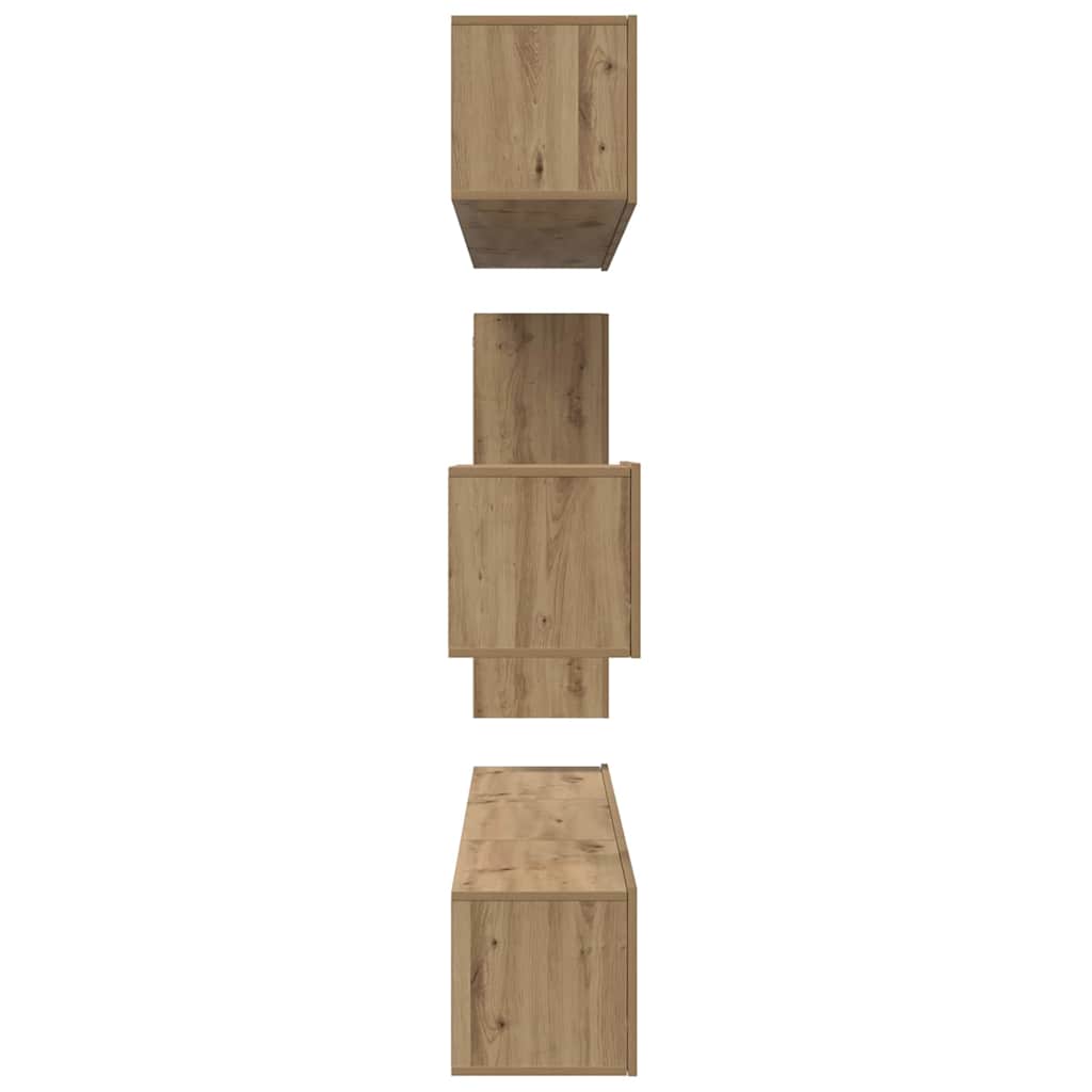 TV-Schrankset Wandmontiert 8 pcs Artisan-Eiche Holzwerkstoff