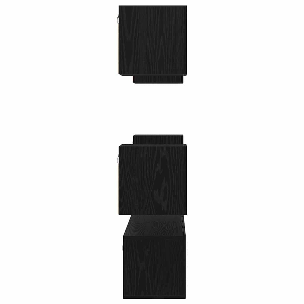 TV-Schrankset 6 pcs Schwarz Eichen-Optik Holzwerkstoff