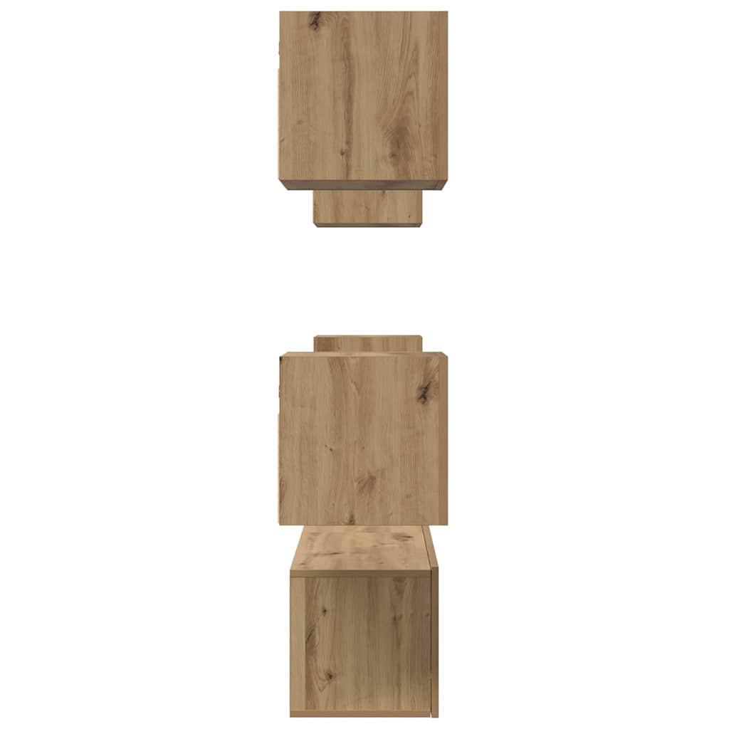 TV-Schrankset Wandmontiert 6 pcs Artisan-Eiche Holzwerkstoff