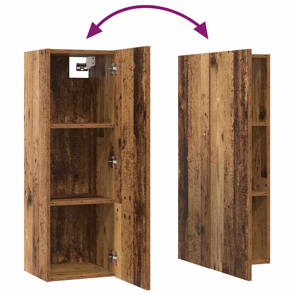 TV-Schrankset Wandmontiert 10 pcs Altholz Holzwerkstoff