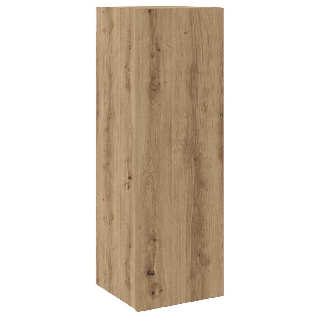 TV-Schrankset Wandmontiert 10 pcs Artisan-Eiche Holzwerkstoff