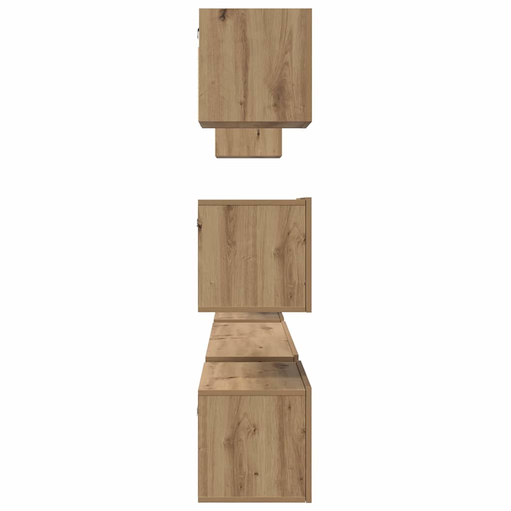 TV-Schrankset Wandmontiert 8 pcs Artisan-Eiche Holzwerkstoff
