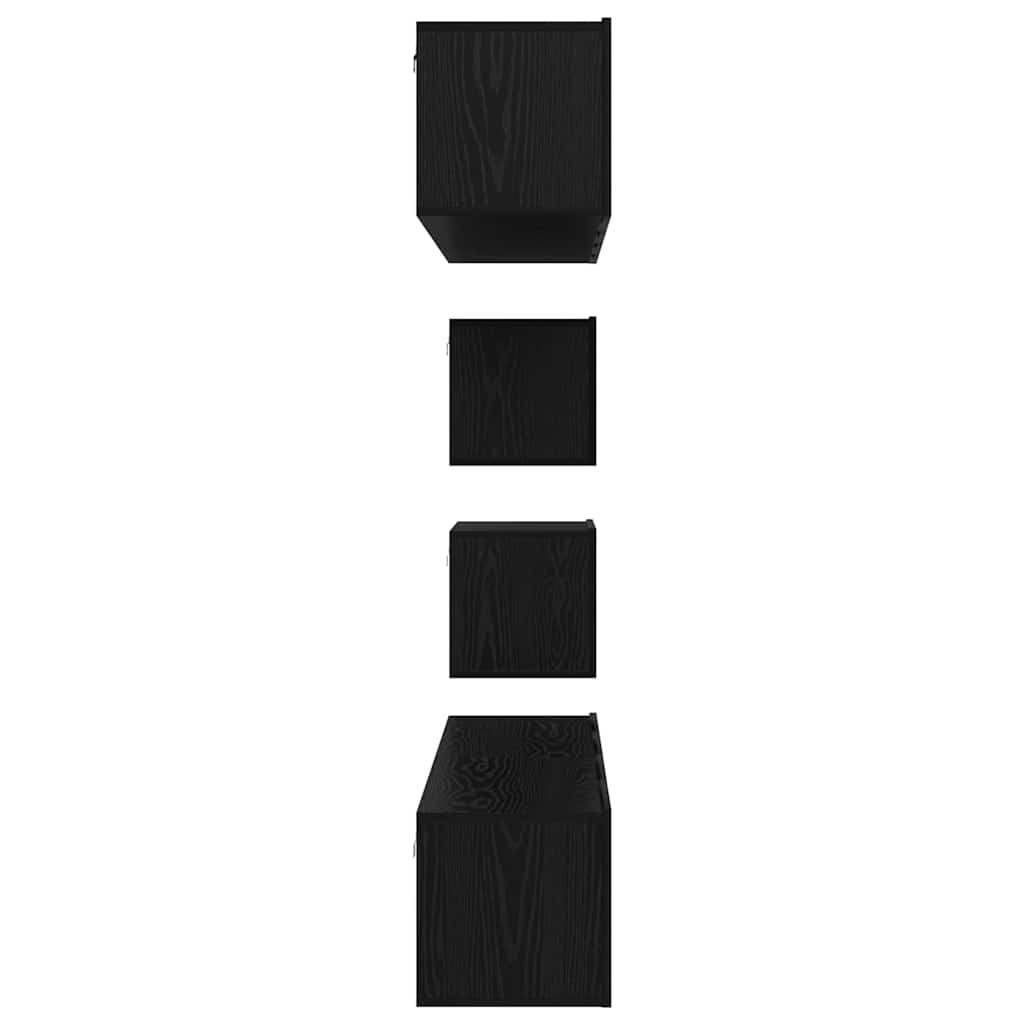 TV-Schrankset 6 pcs Schwarz Eichen-Optik Holzwerkstoff
