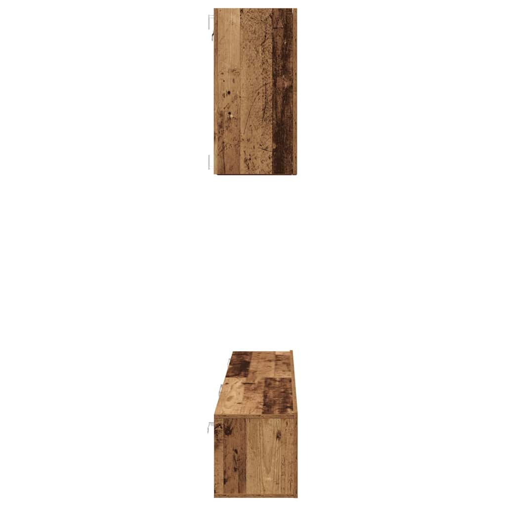 TV-Schrankset Wandmontiert 5 pcs Altholz Holzwerkstoff