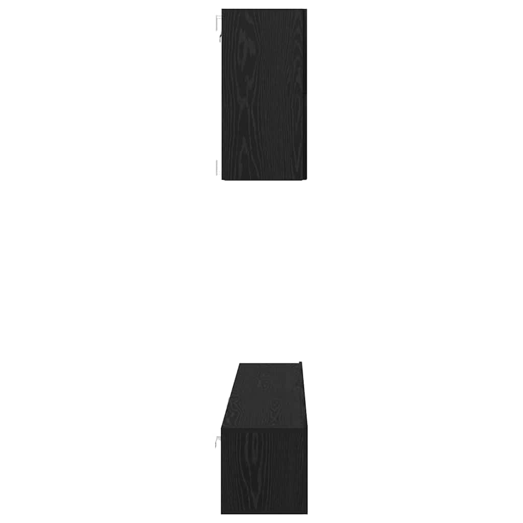 TV-Schrankset 5 pcs Schwarz Eichen-Optik Holzwerkstoff