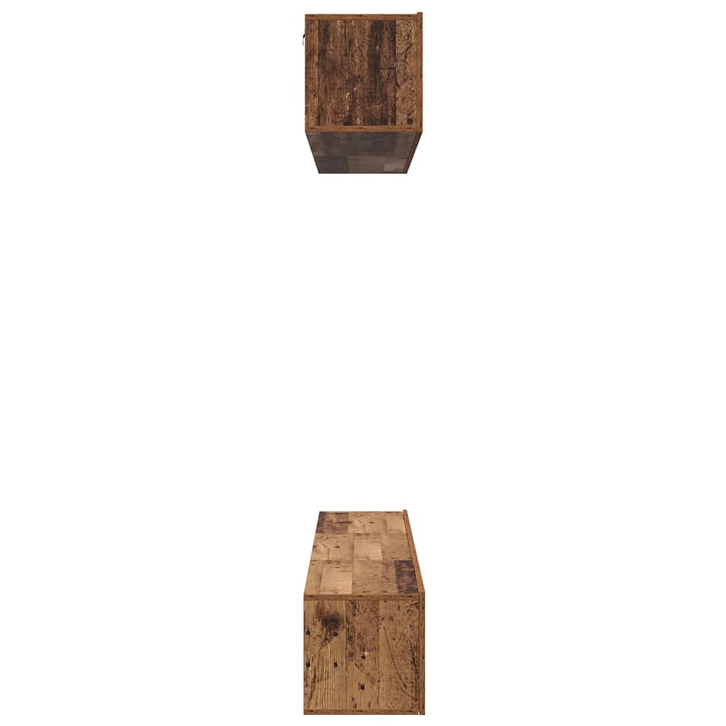 TV-Schrankset Wandmontiert 5 pcs Altholz Holzwerkstoff