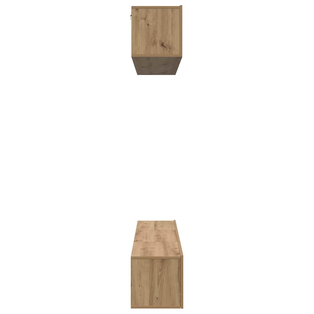 TV-Schrankset Wandmontiert 5 pcs Artisan-Eiche Holzwerkstoff
