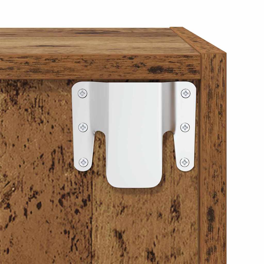 TV-Schrankset Wandmontiert 4 pcs Altholz Holzwerkstoff