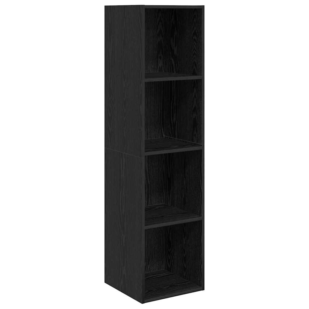 TV-Schrankset 4 pcs Schwarz Eichen-Optik Holzwerkstoff