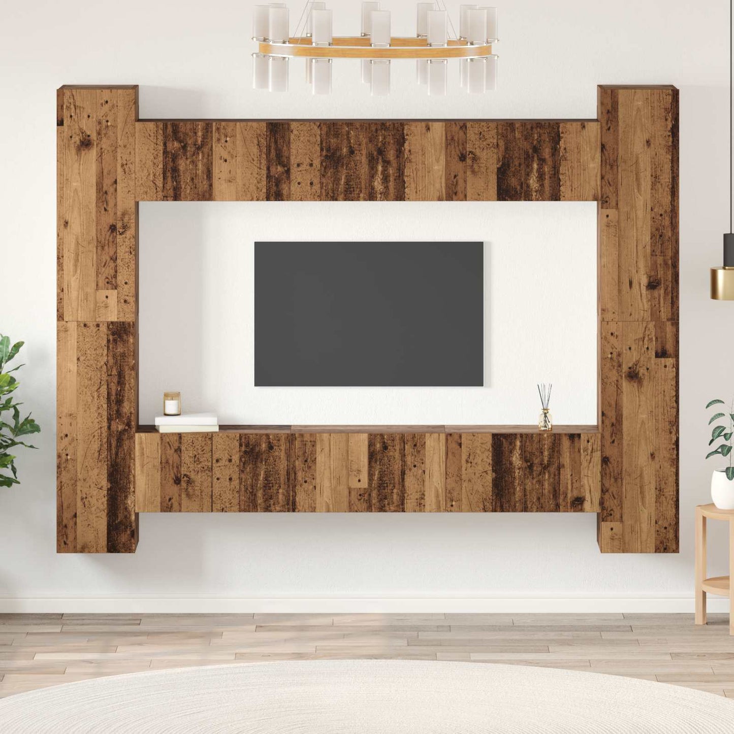 TV-Schrankset 10 pcs Altholz 30,5 x 30 x 90 cm Holzwerkstoff