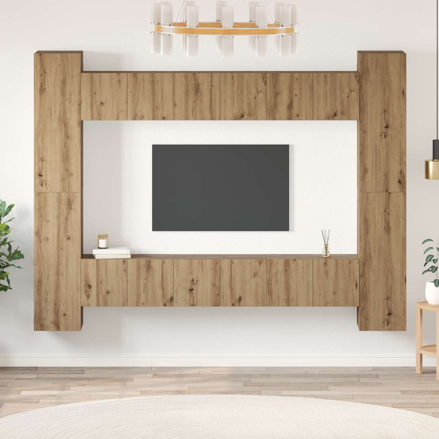 TV-Schrankset 10 pcs Artisan-Eiche 30,5 x 30 x 90 cm