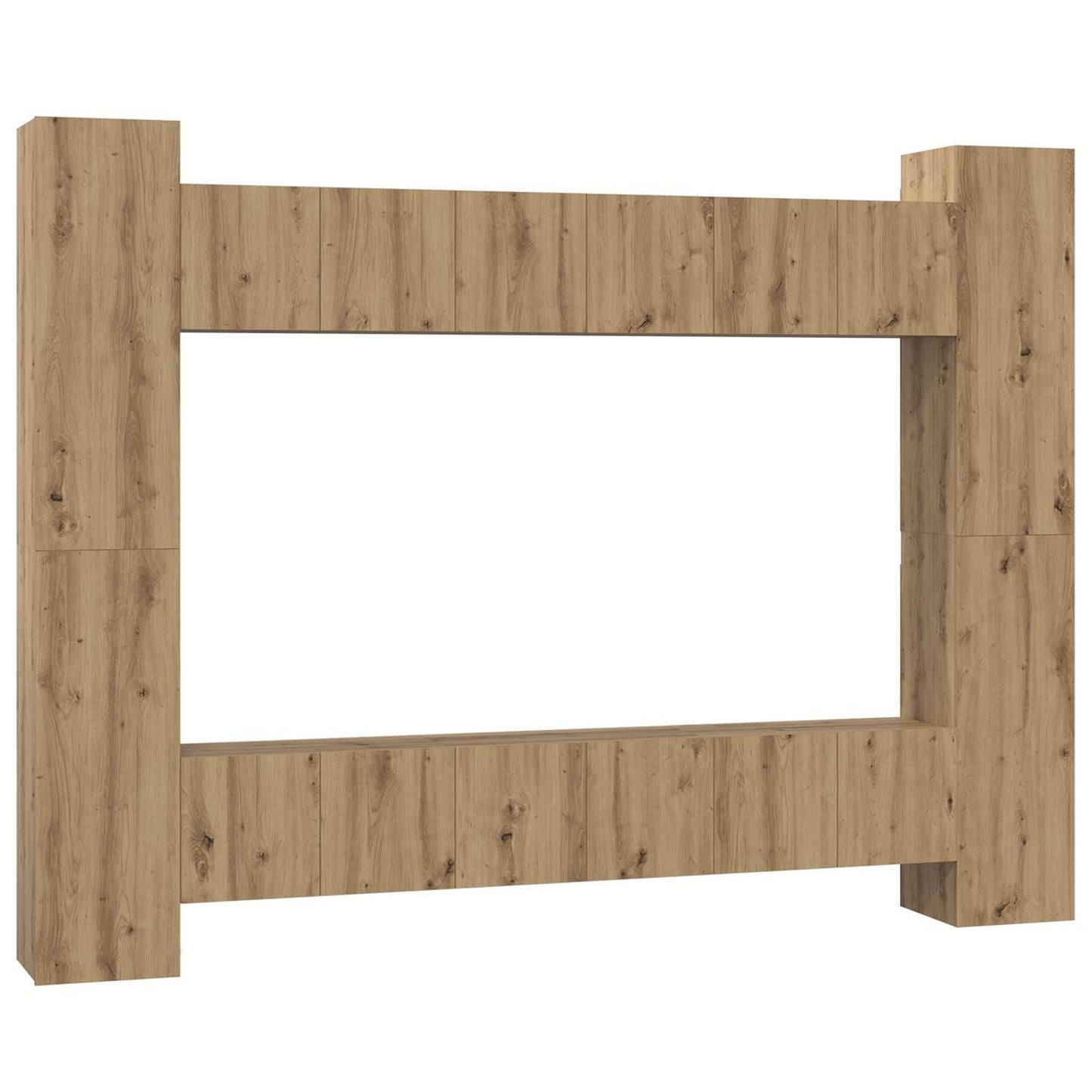 TV-Schrankset 10 pcs Artisan-Eiche 30,5 x 30 x 90 cm