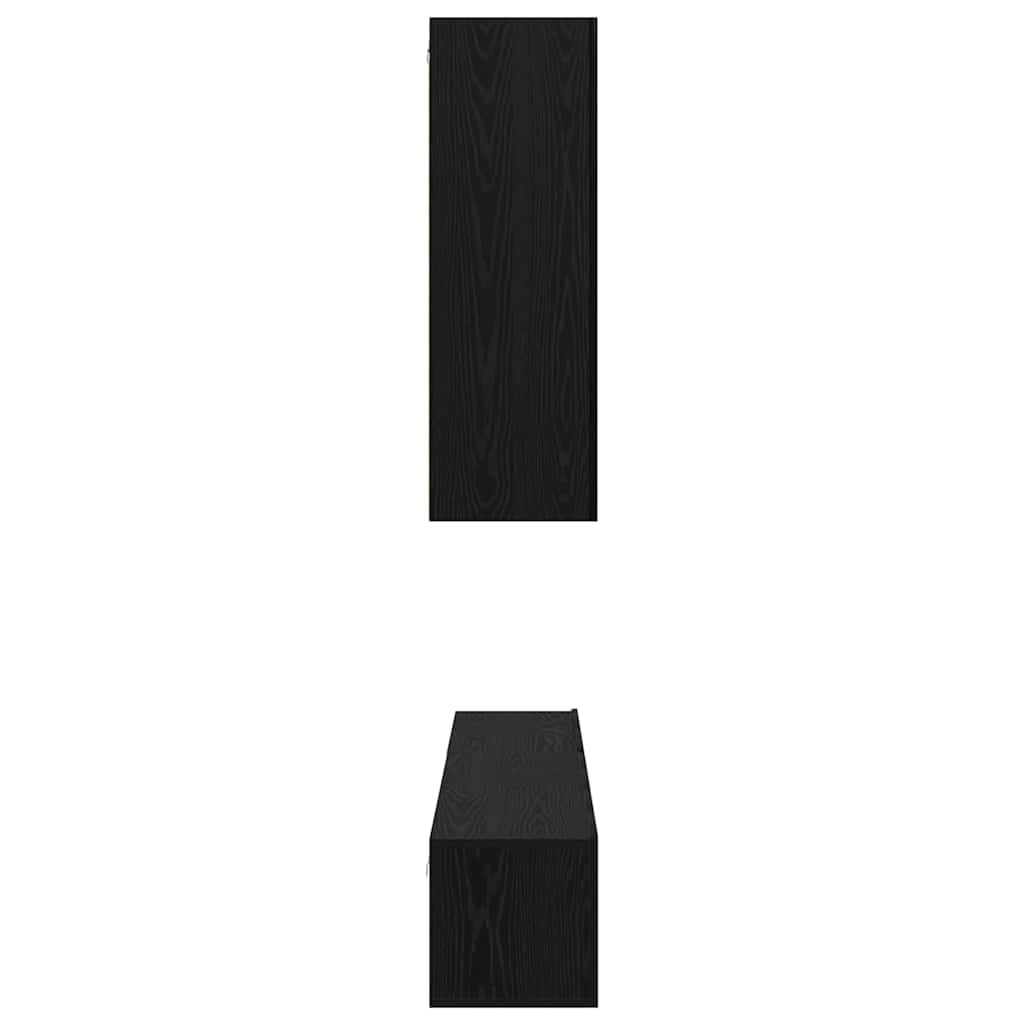 TV-Schrankset 6 pcs Schwarz Eichen-Optik Holzwerkstoff