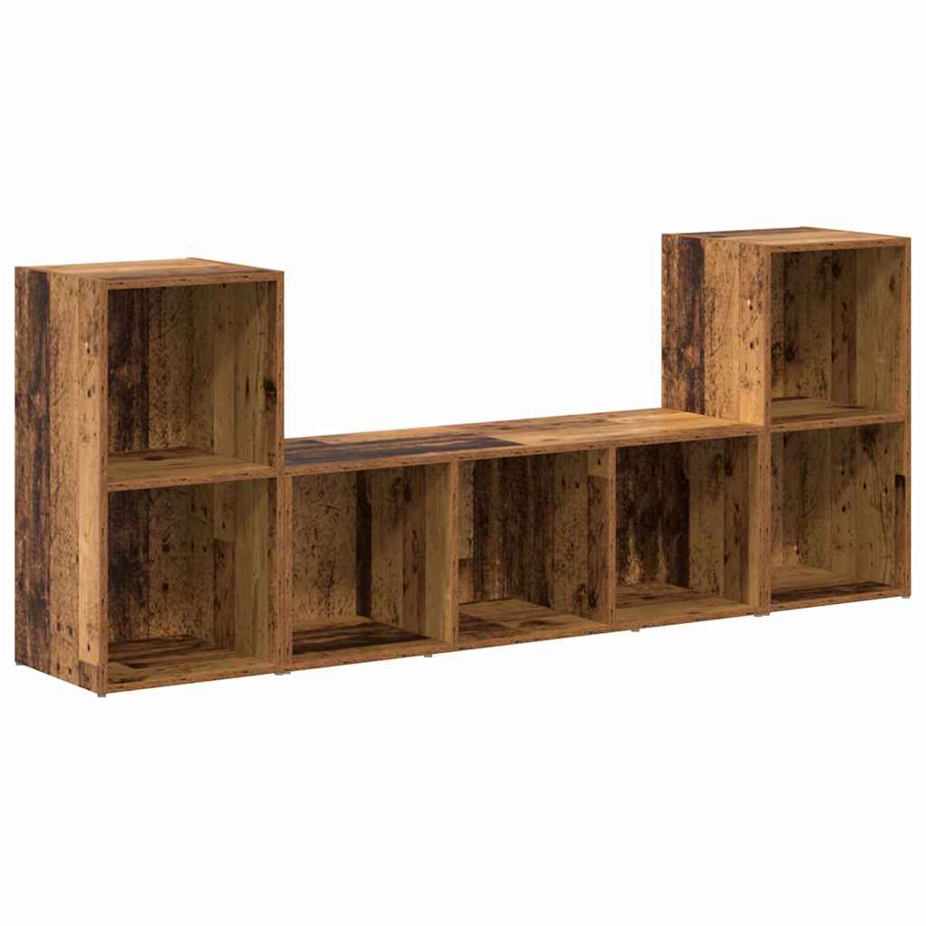 TV-Schrankset Wandmontiert 3 pcs Braun Holzwerkstoff