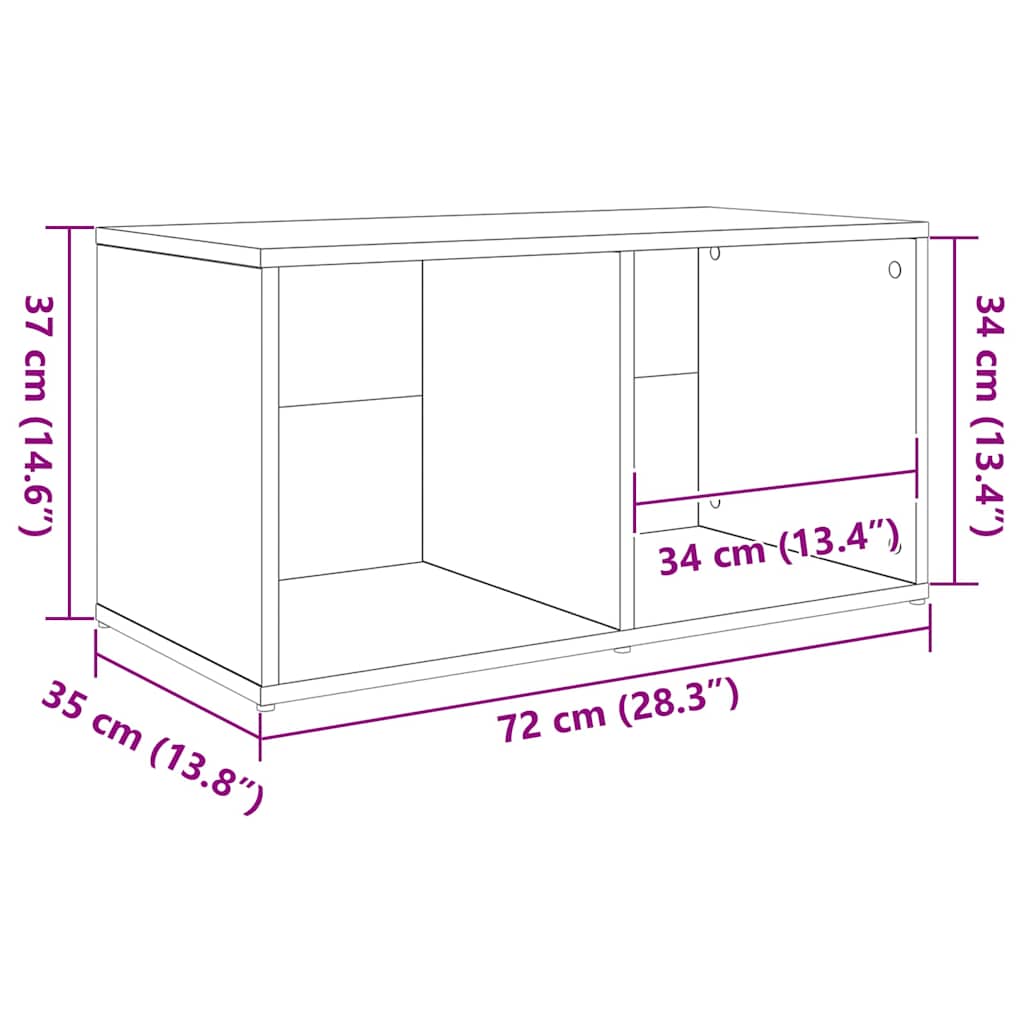 TV-Schrankset Wandmontiert 3 pcs Braun Holzwerkstoff