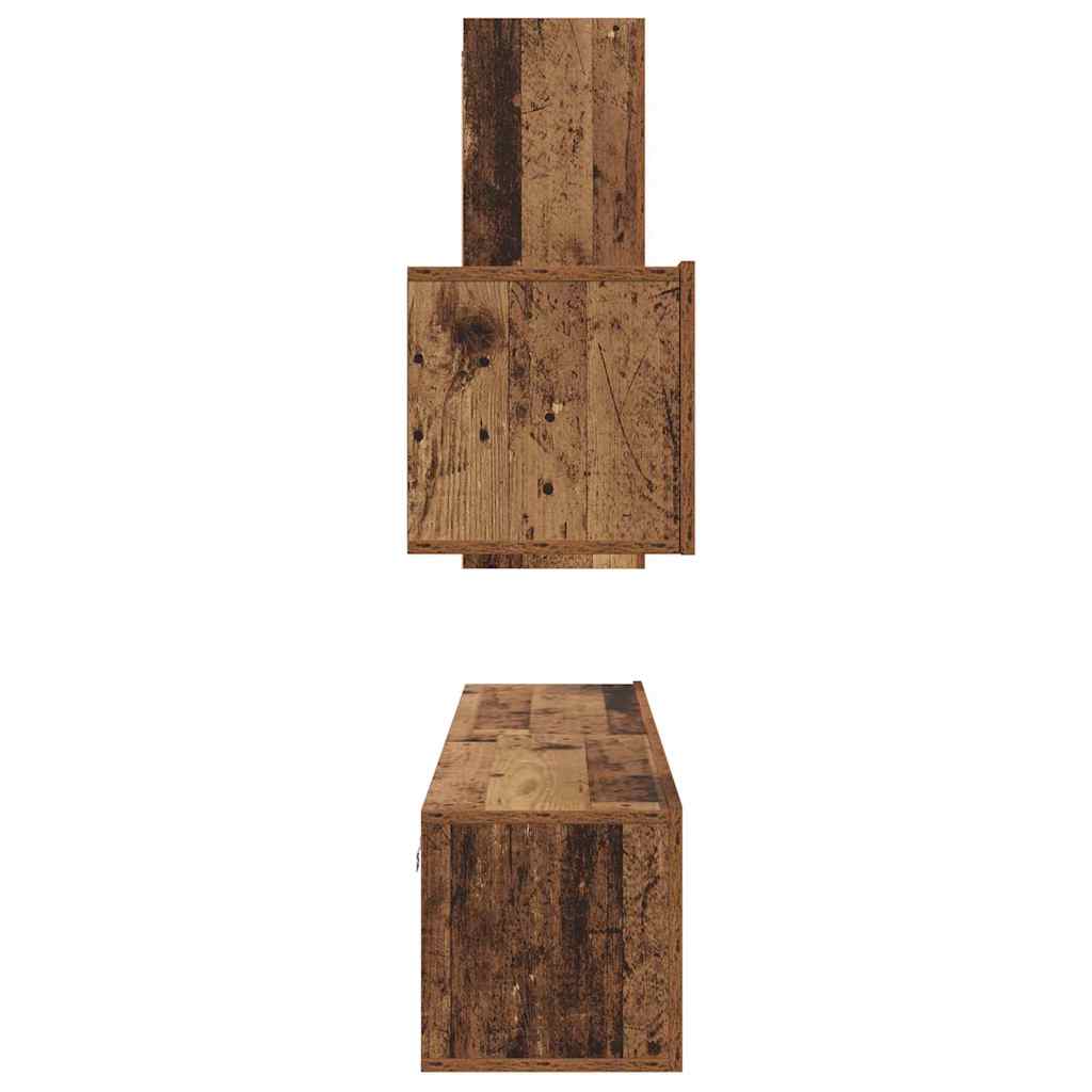 TV-Schrankset mit Schubladen 4 pcs Altholz Holzwerkstoff