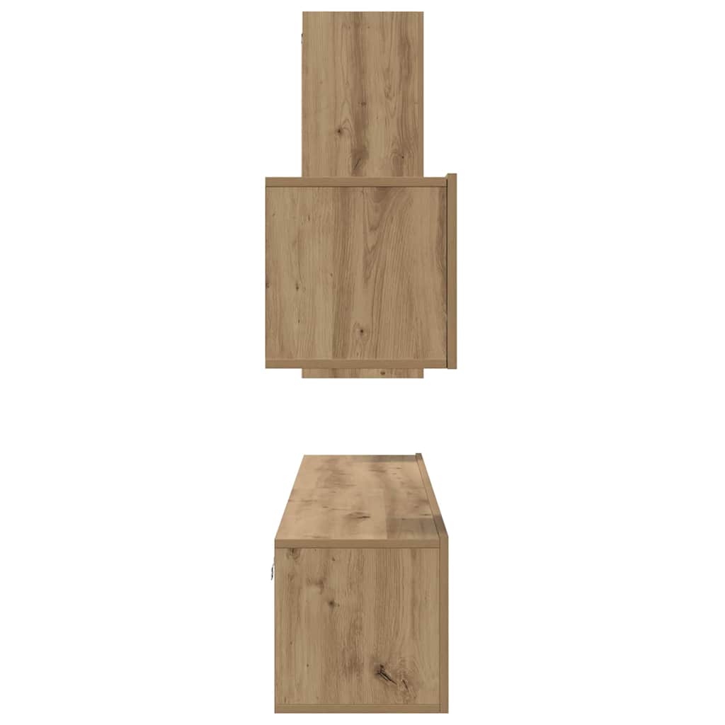 TV-Schrankset mit Schubladen 4 pcs Artisan-Eiche Holzwerkstoff