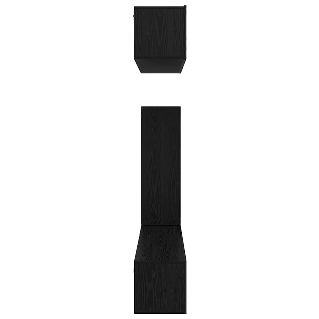 TV-Schrankset 6 pcs Schwarz Eichen-Optik Holzwerkstoff