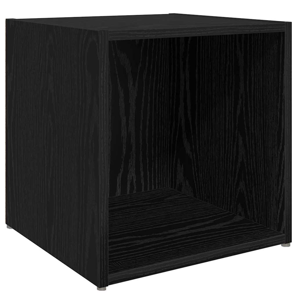 TV-Schrank Set 8 pcs Schwarz Eichen-Optik Holzwerkstoff