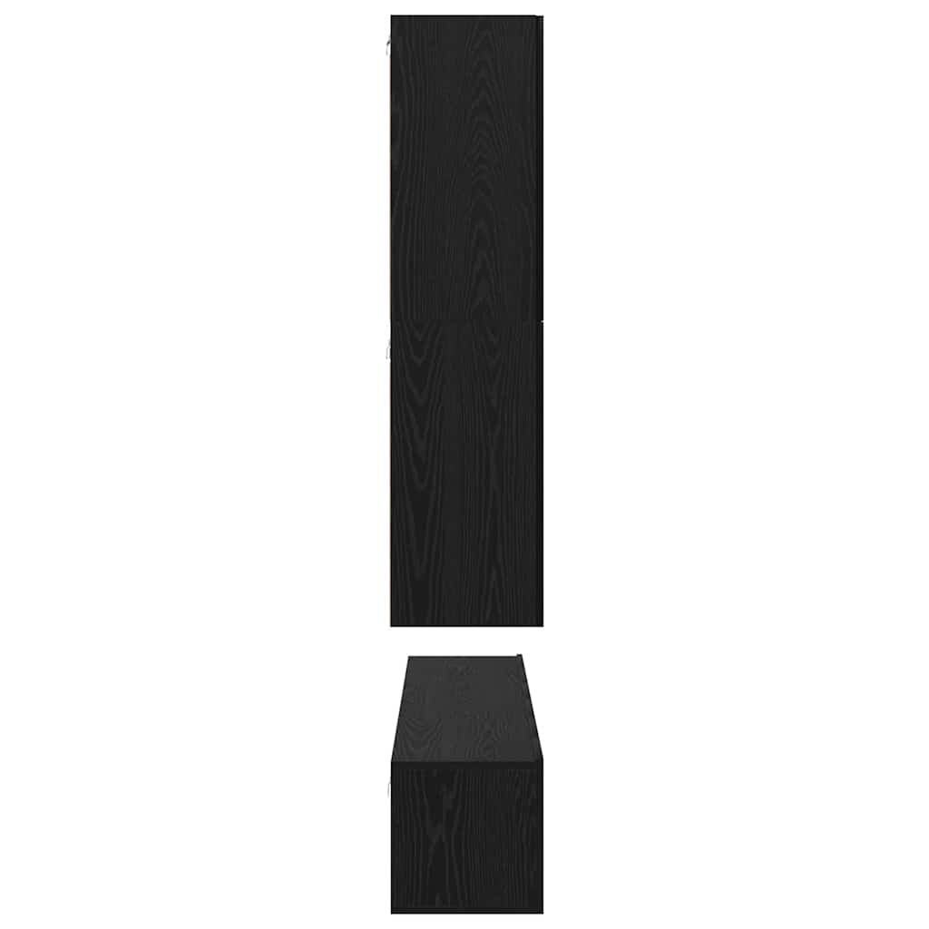 TV-Schrankset 8 pcs Schwarz Eichen-Optik Holzwerkstoff