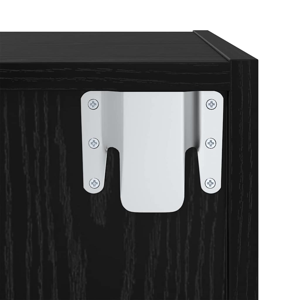 TV-Schrankset 4 pcs Schwarz Eichen-Optik Holzwerkstoff