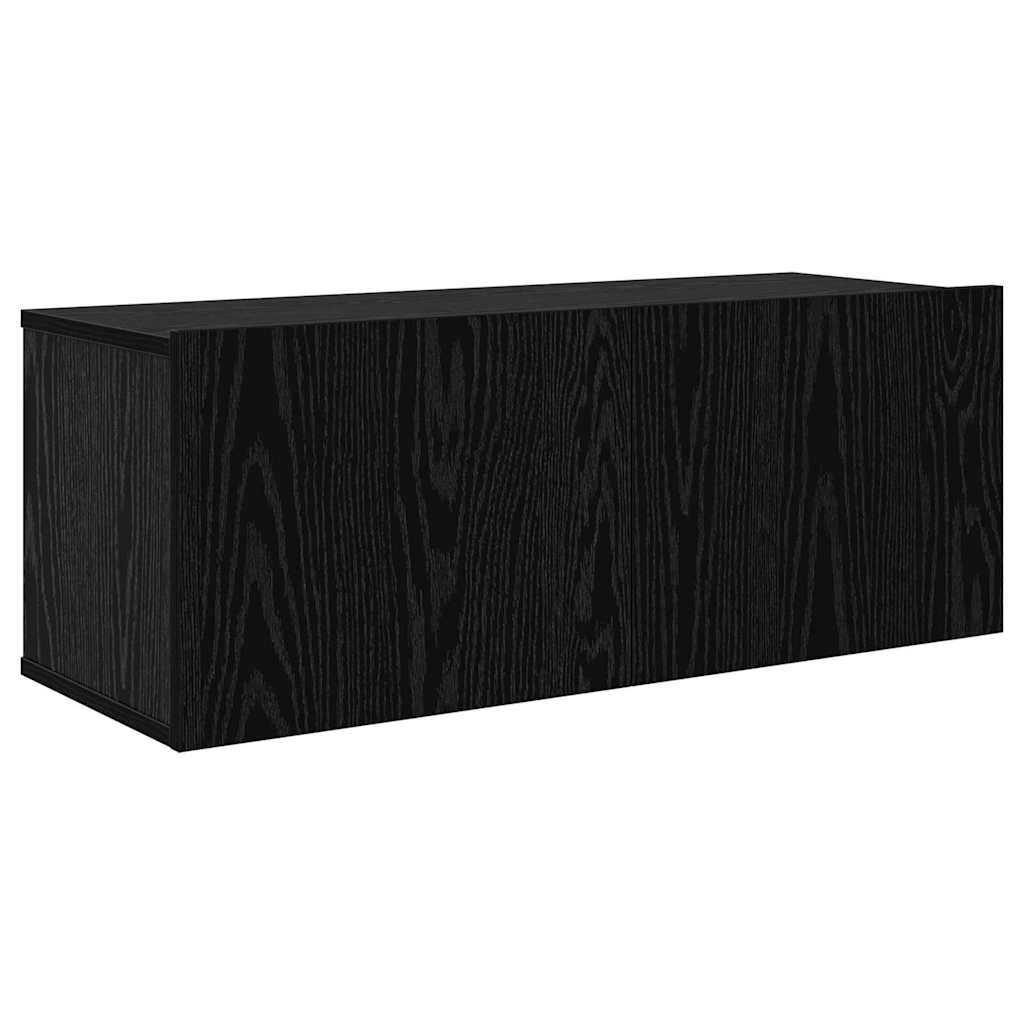 TV-Schrankset 8 pcs Schwarz Eichen-Optik Holzwerkstoff
