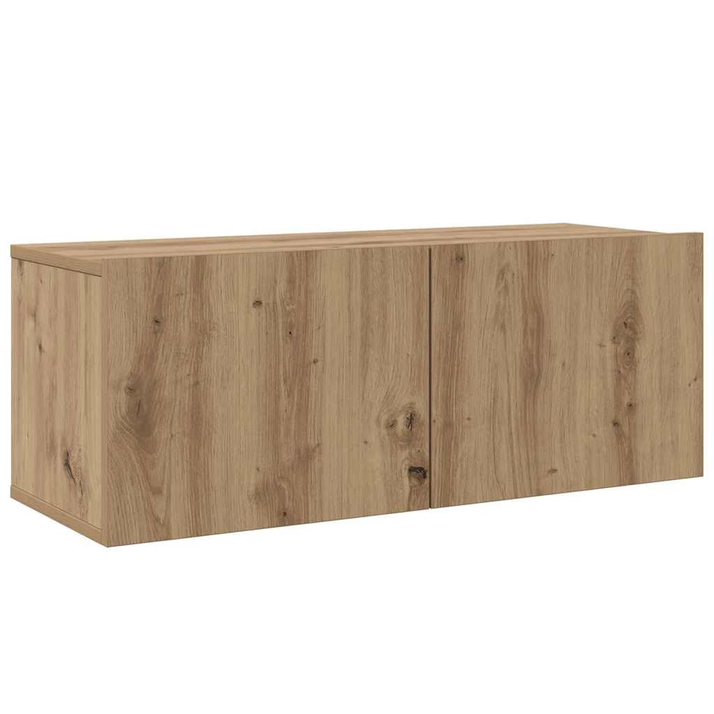 TV-Schrankset Wandmontiert 8 pcs Artisan-Eiche Holzwerkstoff