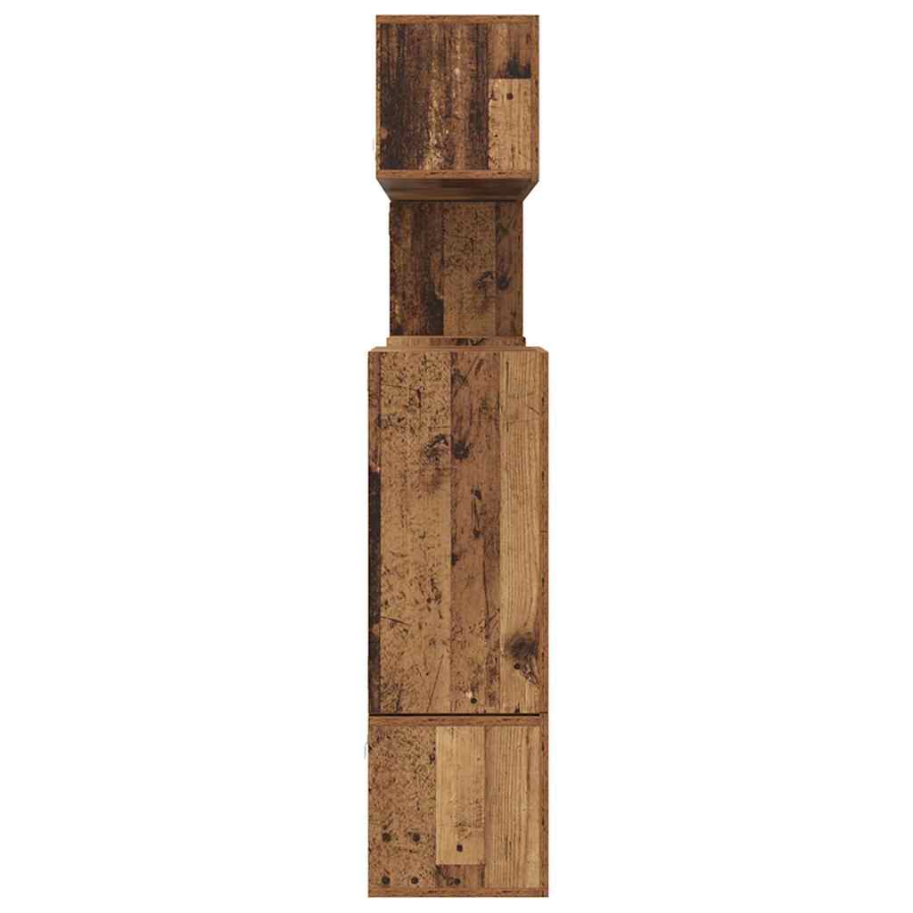TV-Schrankset Wandmontiert 10 pcs Altholz Holzwerkstoff