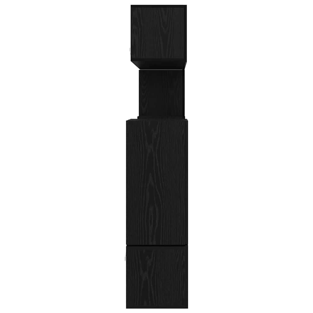 TV-Schrankset 10 pcs Schwarz Eichen-Optik Holzwerkstoff