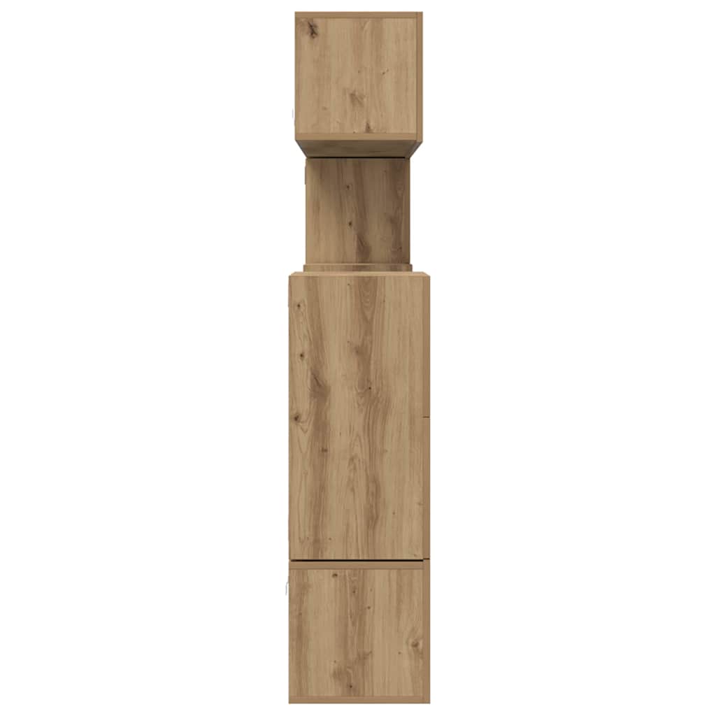 TV-Schrankset Wandmontiert 10 pcs Artisan-Eiche Holzwerkstoff