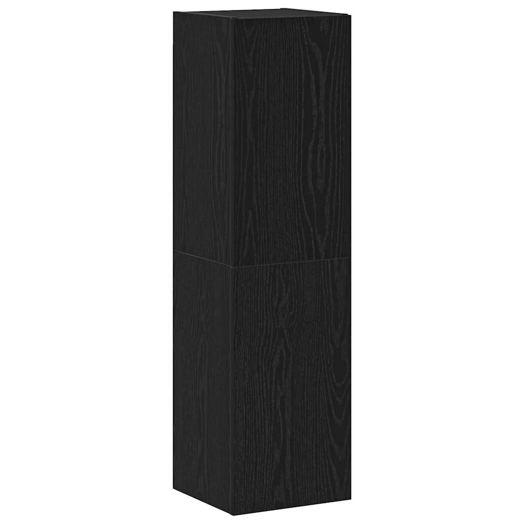 TV-Schrankset 4 pcs Schwarz Eichen-Optik Holzwerkstoff