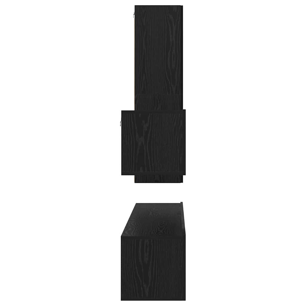 TV-Schrankset 4 pcs Schwarz Eichen-Optik Holzwerkstoff