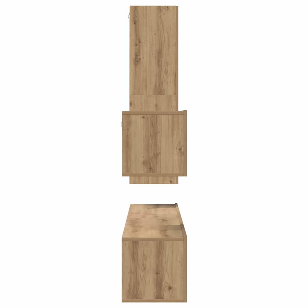 TV-Schrankset mit Schubladen 4 pcs Artisan-Eiche Holzwerkstoff