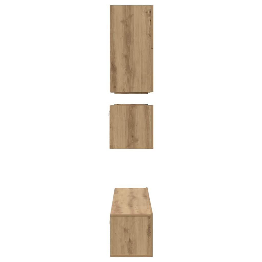 TV-Schrankset Wandmontiert 8 pcs Artisan-Eiche Holzwerkstoff