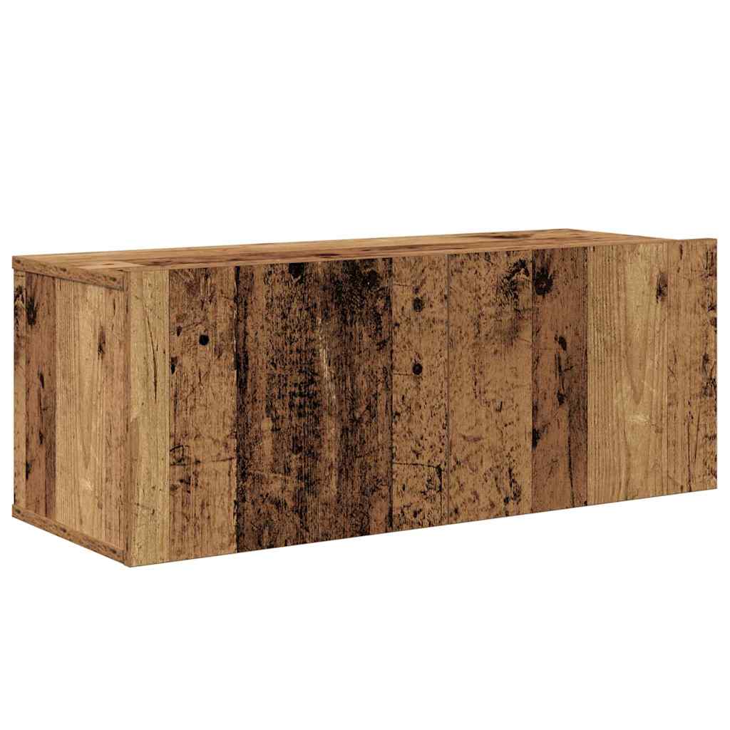 TV-Schrankset Wandmontiert 4 pcs Altholz Holzwerkstoff
