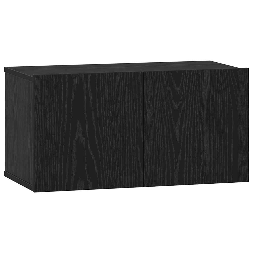 TV-Schrankset 8 pcs Schwarz Eichen-Optik Holzwerkstoff
