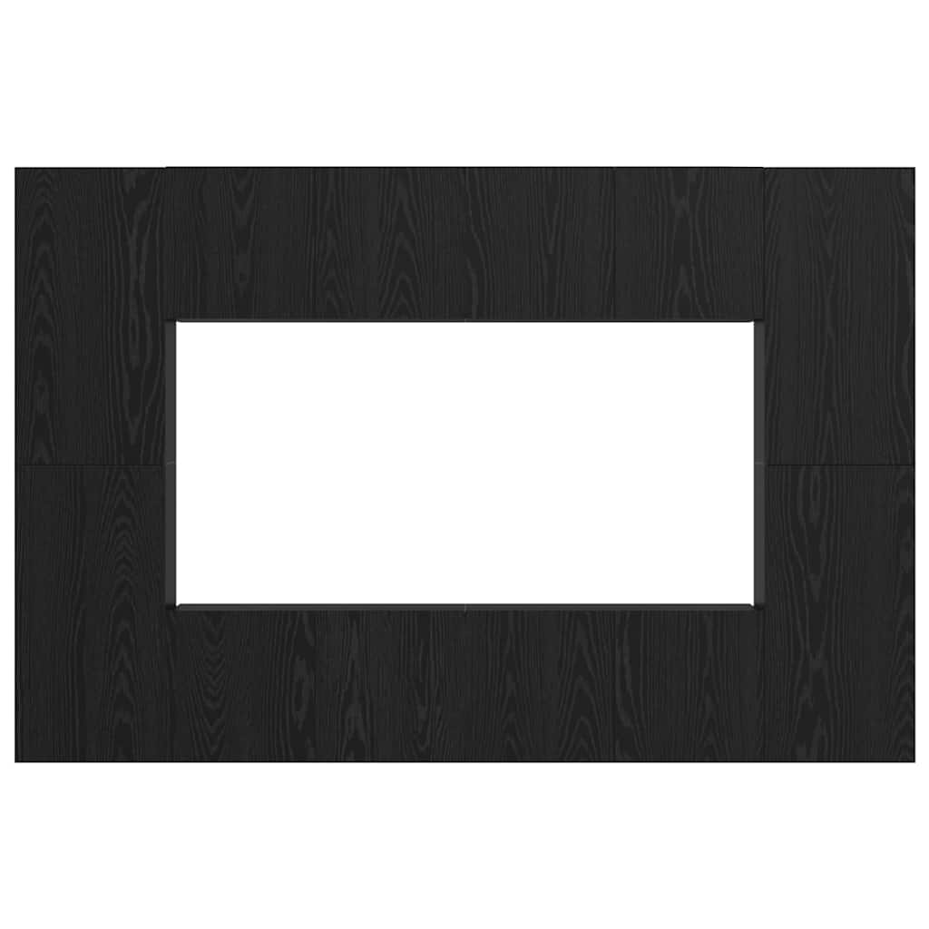TV-Schrankset 8 pcs Schwarz Eichen-Optik Holzwerkstoff