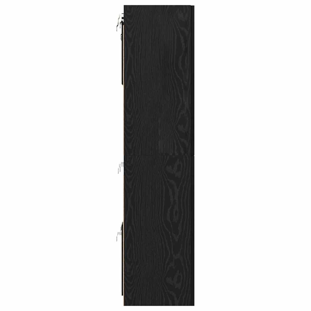 TV-Schrankset 8 pcs Schwarz Eichen-Optik Holzwerkstoff
