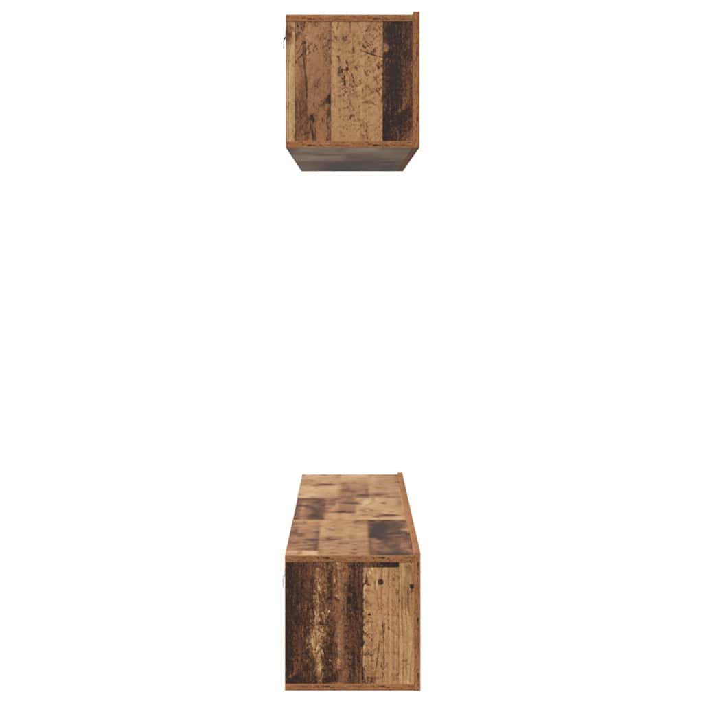 TV-Schrankset Wandmontiert 5 pcs Altholz Holzwerkstoff