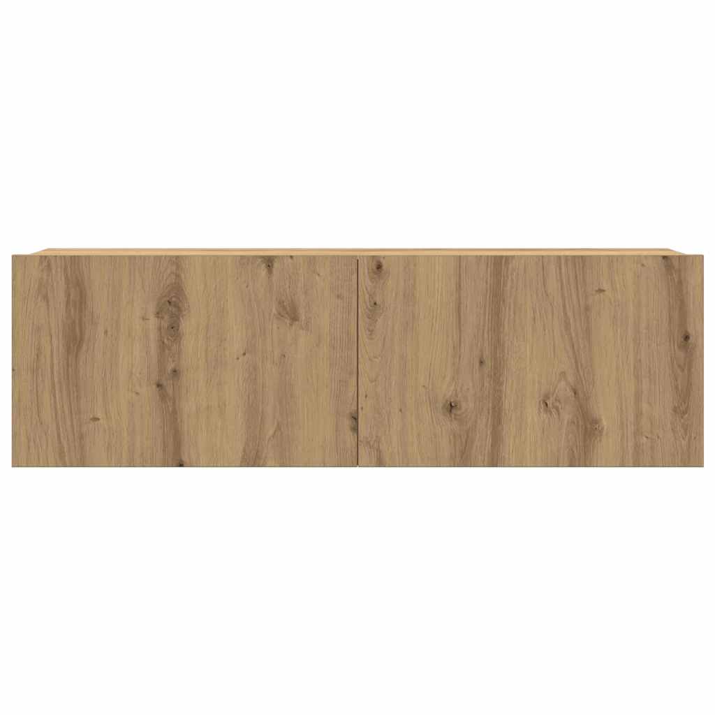 TV-Einheiten Wandmontiert 4 pcs Artisan-Eiche Holzwerkstoff